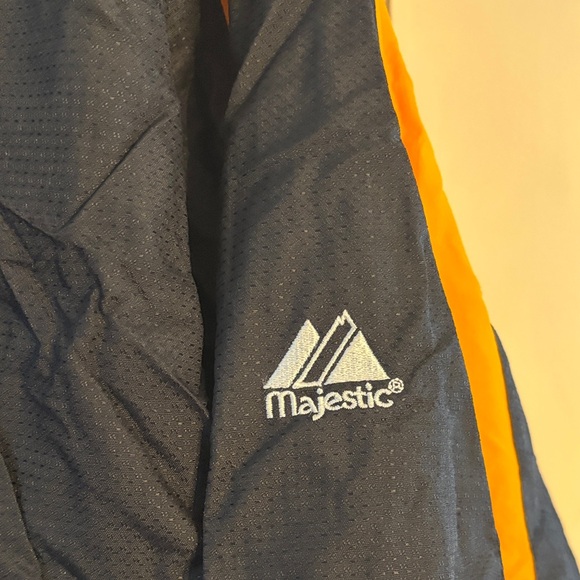 Majestic Pirates Black and Yellow Authentic Jacket - Picture 10 of 12